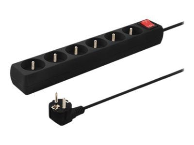 SAVIO LZ-04 - Pistorasia - AC 230 - 250 V - 2500 Watt - lähtöliittimet: 6 - 5 m kaapeli