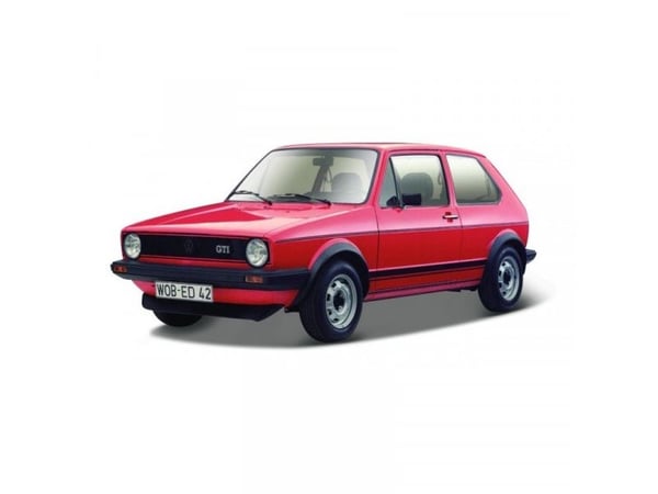 BBURAGO Volkswagen Golf Mk1 GTI (1979) 1/24, Klassisk bil, Montert på forhånd, 1:24, Volkswagen Golf Mk1 GTI, Alle kjønn, Rød