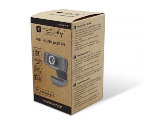 Techly I-WEBCAM-60T, 1920 x 1080 pikseliä, Full HD, 25 fps, 1080p, BMP, JPG, USB 2.0
