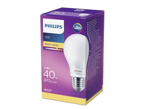 Classic LED standard 4,5W 827, 470 lumen, E27, A60