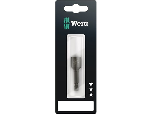Wera 869/4 M SB, 1 stykker, Sekskantet, 25,4 / 4 mm (1 / 4"), 3/8", Sort, ISO 1173-F