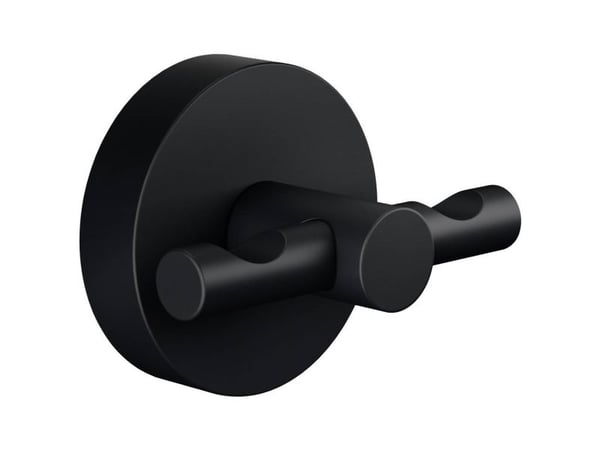 TESA MOON BLACK, Innendørs, Håndklekrok, Sort, Metall, Rund, 65 mm