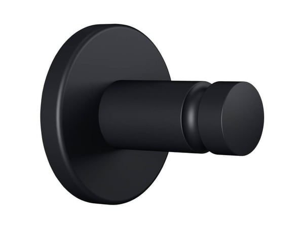 TESA MOON BLACK, Innendørs, Håndklekrok, Sort, Metall, Rund, 37 mm