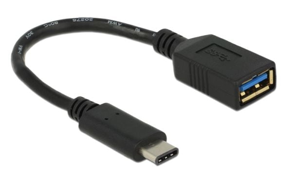 Delock - USB-adapter - USB-type A (hunn) til USB-C (hann) - USB 3.1 - 15 cm - svart