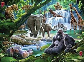 Ravensburger Jungle Families XXL, 100 stykker, Dyr, 6 år