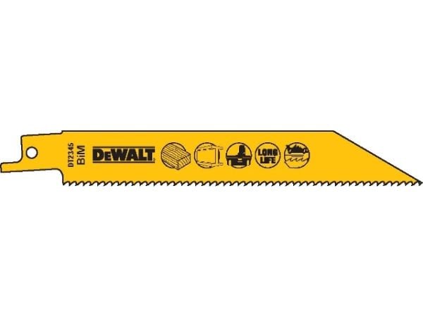 DeWALT DT2345-QZ, Kuviosahanterä, Alumiini, Lasikuituvahvisteinen muovi, Puu, HSS-teräs, Musta, 15,2 cm, 2,5 mm