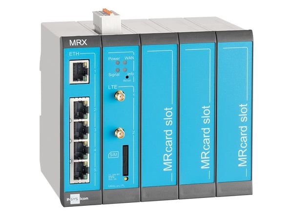 INSYS icom MRX MRX5 LTE - Router - WWAN 5-portars switch - DIN-skenmonterbar