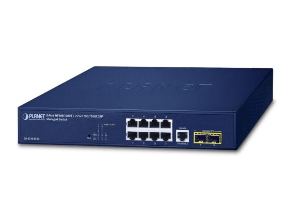 PLANET 10/100/1000T + 2-Port, Håndtert, L2/L4, Gigabit Ethernet (10/100/1000), Full tosidig, Rack-montering, 1U