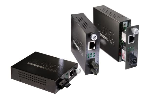 PLANET FST-802 Verkkomuunnin media 100 Mbit/s 1310 nm Multi Mode Musta