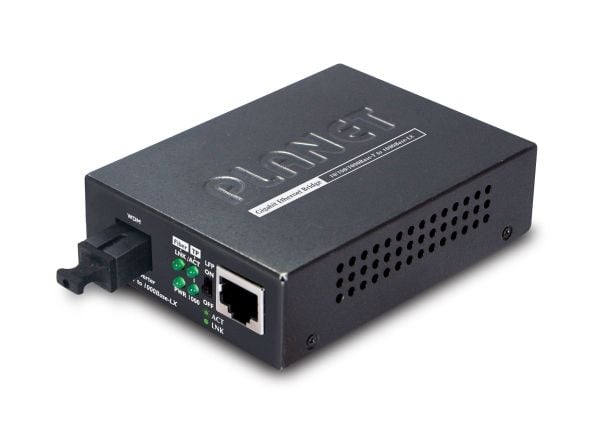 PLANET GT-806A15 - Fibermedieomformer - 1GbE - 10Base-T, 1000Base-LX, 100Base-TX, 1000Base-T - RJ-45 / SC-enkeltmodus - opp til 15 km - 1310 (TX) /...