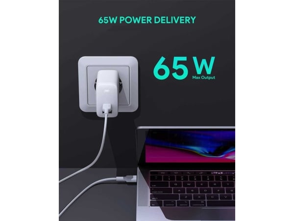AUKEY PA-B3 Valkoinen Omnia GaN ultranopea seinä Char