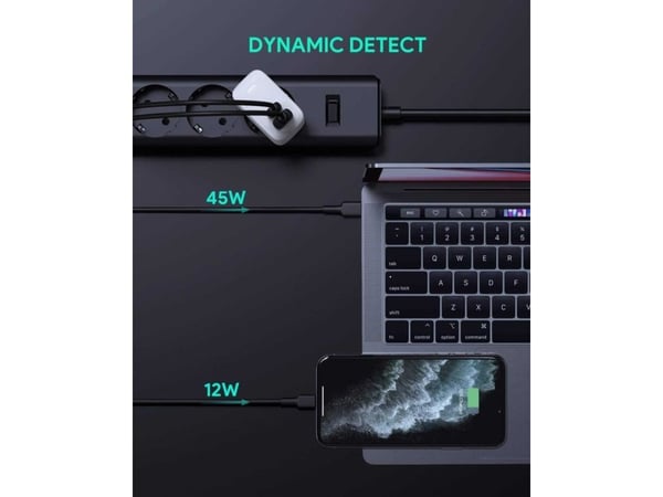 AUKEY PA-B3 Valkoinen Omnia GaN ultranopea seinä Char