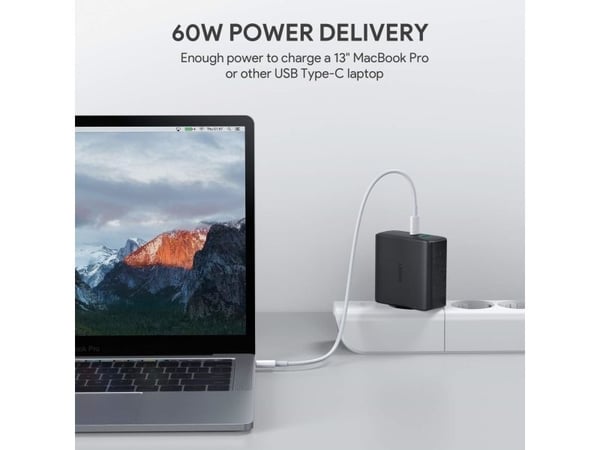 PA-D3 nettlader 2xUSB PD 60W 5,4A (USB-A + USB-C)