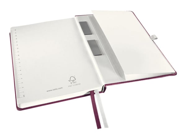 Leitz Style A5 - Notisbok - eskebundet - 80 ark - rutet - rubinrød