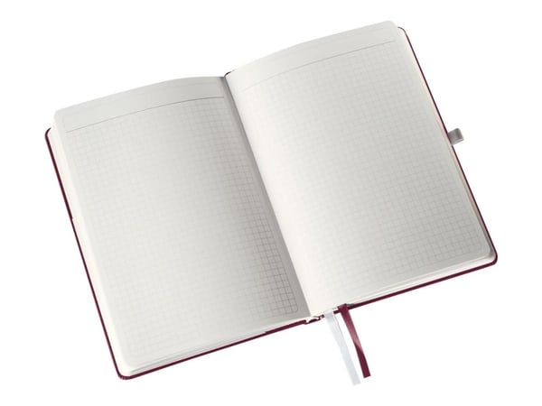 Leitz Style A5 - Notisbok - eskebundet - 80 ark - rutet - rubinrød