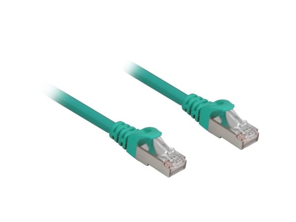 Sharkoon - Koblingskabel - RJ-45 (hann) til RJ-45 (hann) - 25 cm - CAT 6a - grønn