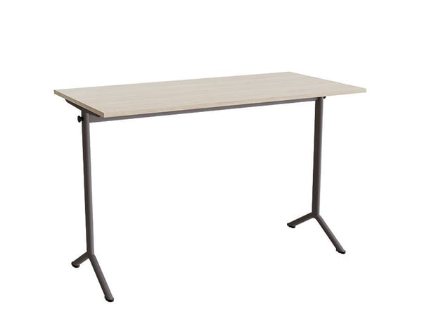 Bord Atlas 1130, 1400x700mm, lyddæmpende eg højtrykslaminat, gråt stel