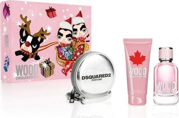 Dsquared2 Dsquared2 Wood Pour Femme eau de toilette 100ml + dusjsåpe 100ml + lommebok