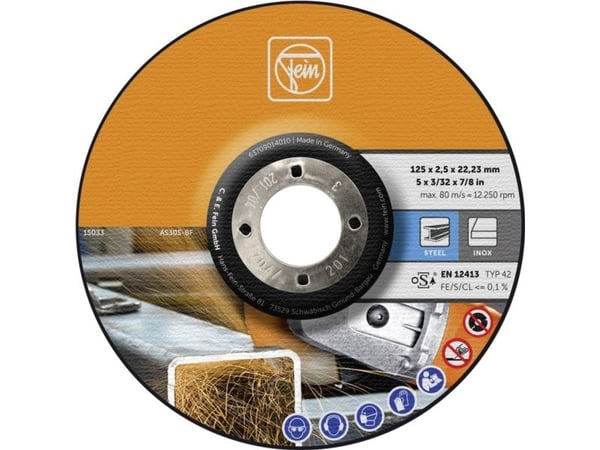 Fein 63709014010 Leikkuukiekko esikäyristetty 125 mm 2,5 mm 25 kpl