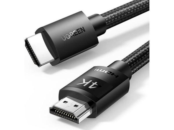 HDMI-HDMI-kabel 10 m (HDMI 1.4 4K@30Hz) svart med skjerm HD119 UGREEN