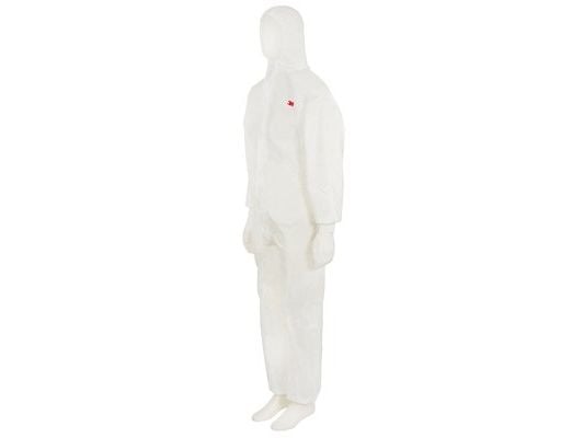 3M 4520-L, Valkoinen, L, Unisex, Vetoketju, SMS-suojahaalari