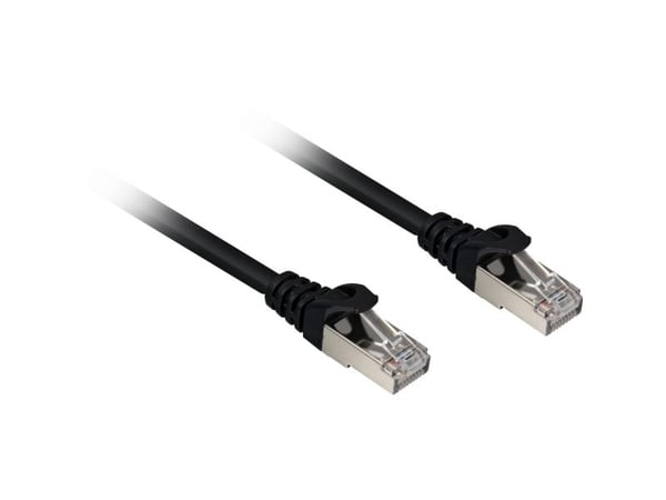 Sharkoon - Koblingskabel - RJ-45 (hann) til RJ-45 (hann) - 25 cm - CAT 6a - svart