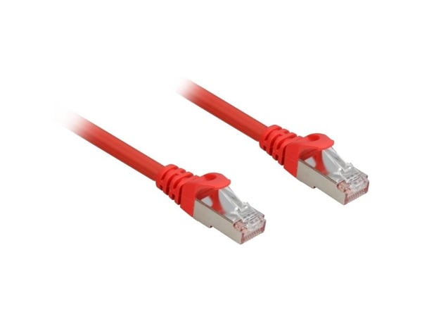 Sharkoon - Koblingskabel - RJ-45 (hann) til RJ-45 (hann) - 1 m - CAT 6a - rød