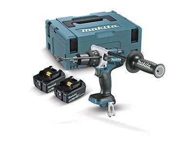 Makita DHP458RTJ - Drill/driver - trådløs - 2 hastigheter - 91 N·m - 2 batterier - 18 V