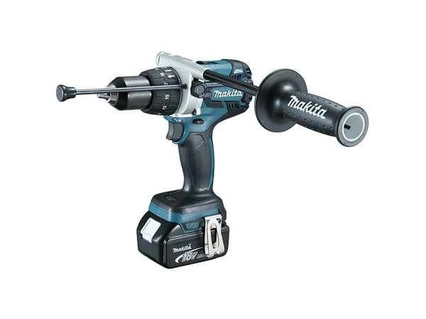 Makita DHP458RTJ - Drill/driver - trådløs - 2 hastigheter - 91 N·m - 2 batterier - 18 V