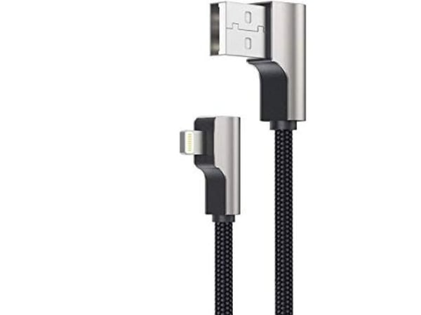 Aukey USB-kabel USB-A till Lightning 2 m svart (CB-AL01 BLACK)