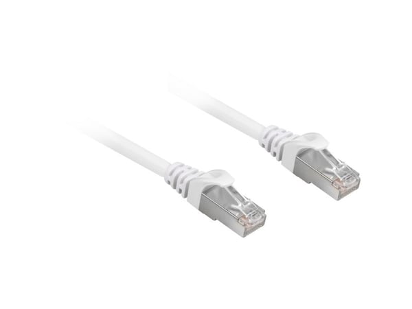 Sharkoon - Koblingskabel - RJ-45 (hann) til RJ-45 (hann) - 10 m - CAT 6a - hvit