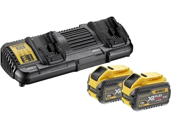 DeWALT DCB132X2, Akku- ja laturisetti, 9 ah, DeWalt, Musta, Keltainen, 10.8 - 54 V, 4 A