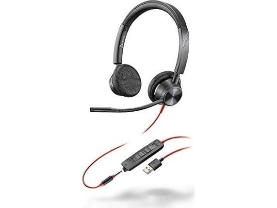 POLY 3325, Koblet med ledninger (ikke trådløs), Samtaler/musikk, 20 - 20000 Hz, 130 g, Hodesett, Sort