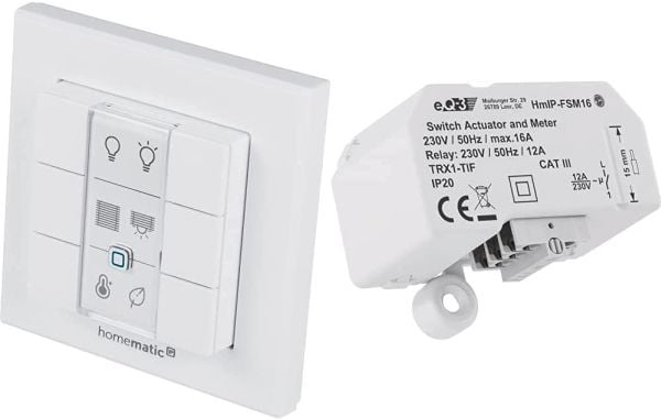 HomeMatic HMIP-WRC6, Vit, 869.525 MHz, IP20, Batteri, 50 mA, AAA