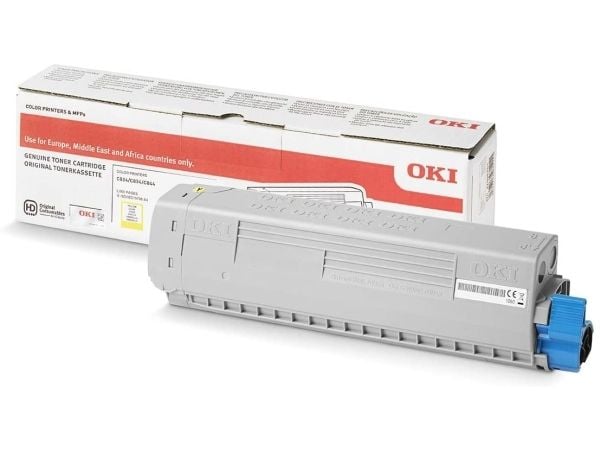 OKI - Gul - original - tonerpatron - for C824dn, 824n, 834dnw, 834nw