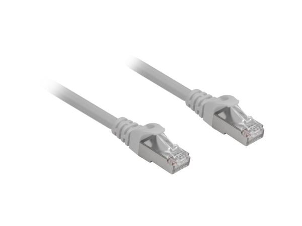 Sharkoon - Koblingskabel - RJ-45 (hann) til RJ-45 (hann) - 25 cm - SFTP - CAT 6a - grå