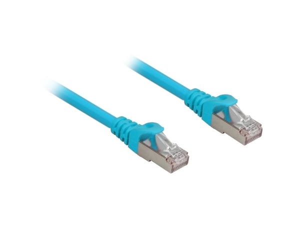 Sharkoon - Koblingskabel - RJ-45 (hann) til RJ-45 (hann) - 5 m - CAT 6a - blå