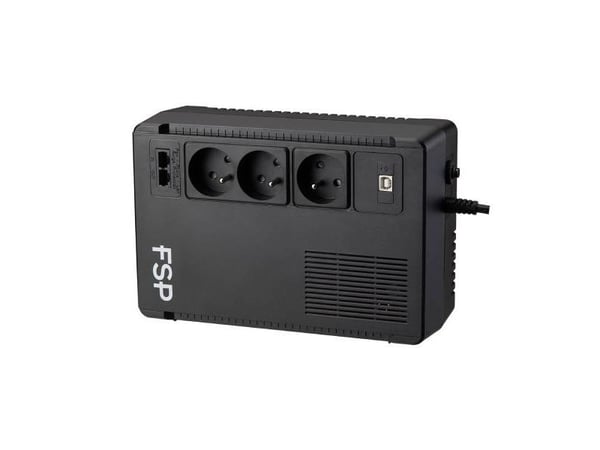 FSP/Fortron ECO 800, 0,8 kVA, 480 W, 3 pistorasiaa (pistorasioita), hyllykannatin, musta, LCD-näyttö