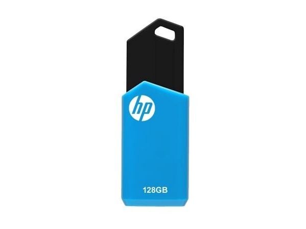 HP v150w, 128 GB, USB A-tyyppi, 2.0, 14 MB/s, Liuku, Musta, Sininen