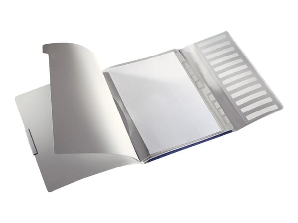 Leitz Style - Klassifikasjonsmappe - 12 rom - 12 deler - for A4 (210 x 297 mm) - kapasitet: 200 ark - med fliker - titanblå