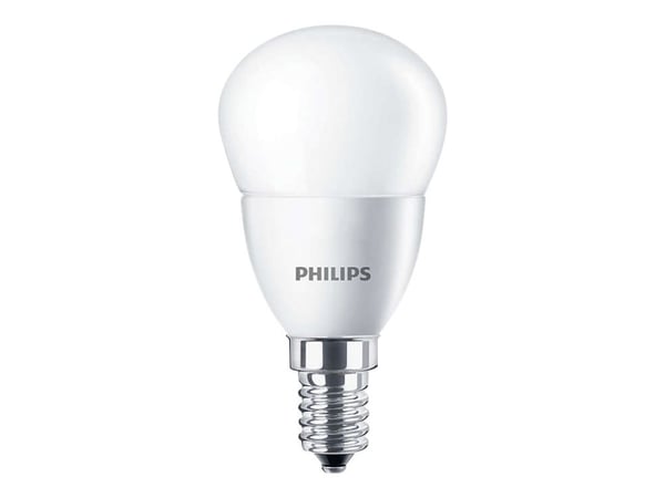 Philips CorePro LEDluster - LED-lyspære - form: P45 - mattslipt finish - E14 - 4 W (ekvivalent 25 W) - klasse A+ - varmt hvitt lys - 2700 K