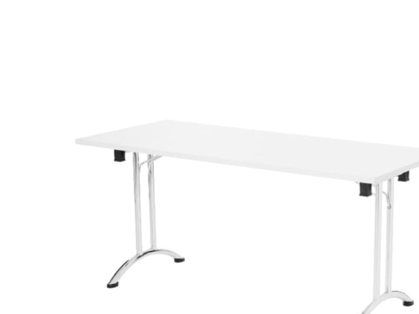 Bord Joanna, Hvid 1600x800 mm, Krom understel