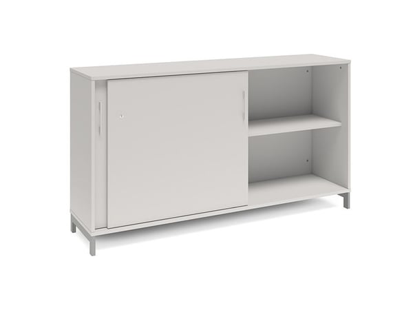 Toimistokaappi DNA, 1600x890 mm, vaaleanharmaa/alunharmaa, liukuovi 2A4