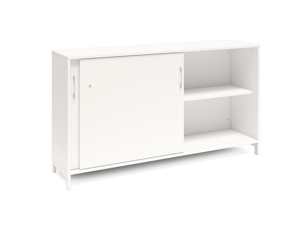 Toimistokaappi DNA, 1600x890 mm, valkoinen/valkoinen, liukuovi 2A4