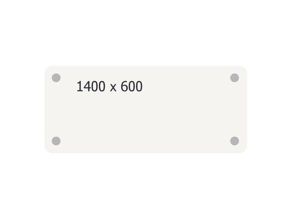 Skrivbord DNA, Vit 1400x600 mm I-ben/Alugrå