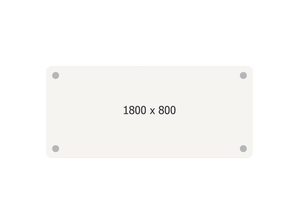 Skrivebord DNA, Lysgrå 1800x800 mm I-ben/Alugrå