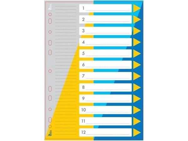 A4 PP nummerark 1–12 BP630-12