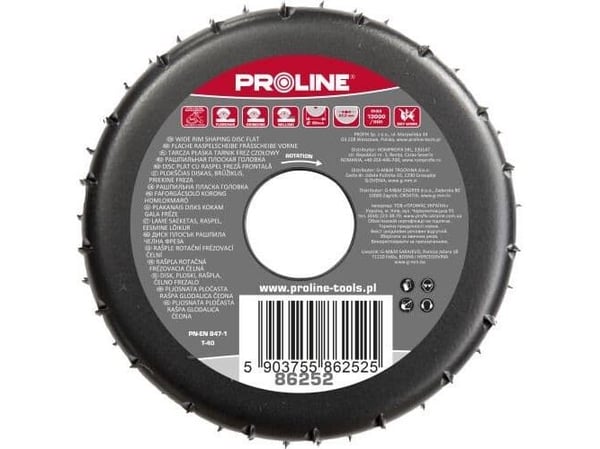 Profix flat rasp/tarnskive, grove tenner, fresing - endefres 90 mm PROLINE