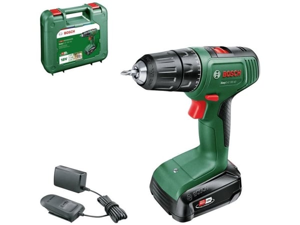 Bosch EasyDrill 18V-40 - Drill/driver - trådløs - 2 hastigheter - nøkkelfri borhylse 13 mm - 40 N·m inkludert lader - 18 V