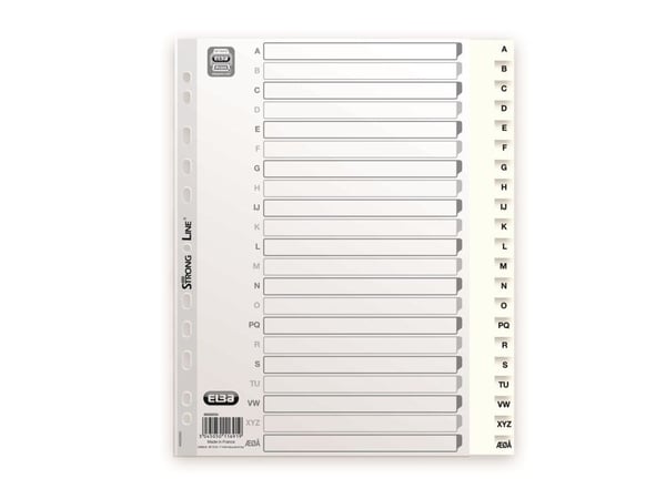 Register Elba Strong-Line® Basic A4 PP hvid A-Å